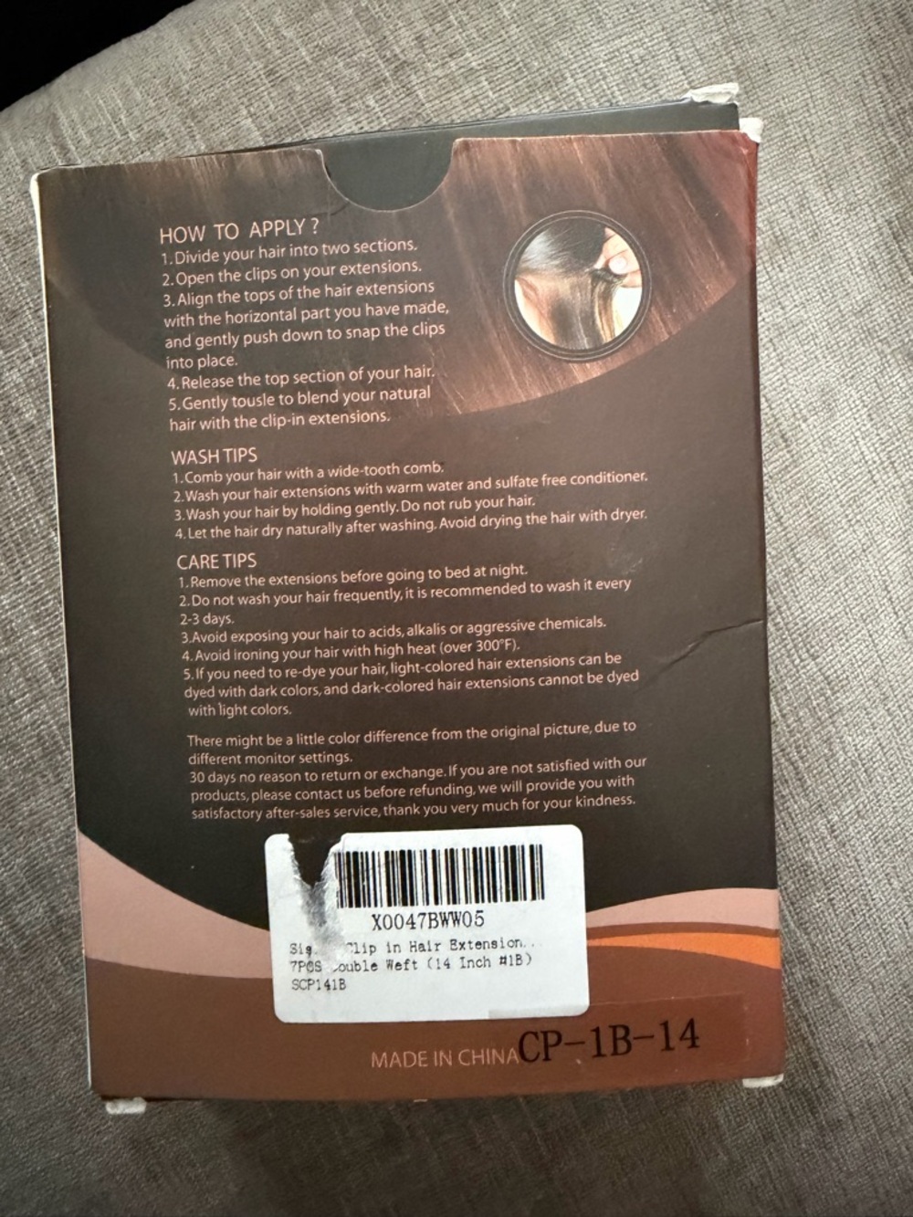 100% Remy Human Hair Extensions - Brown - Picture 2 of 4
